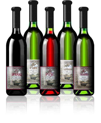 Vinarska kuća Miljković vina Vranac, Rizling, Roze, Chardonnay, Tamnjanika
